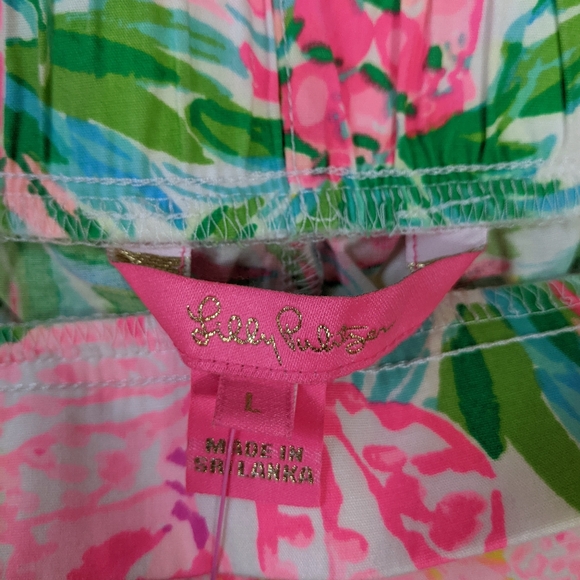 NWT! Lilly Pulitzer Ocean View Shorts Resort White Pear Necessities Size L - Picture 10 of 13